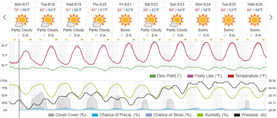 Original saved forecast, archive week 24 of 2024; open image to read dates and weather details
