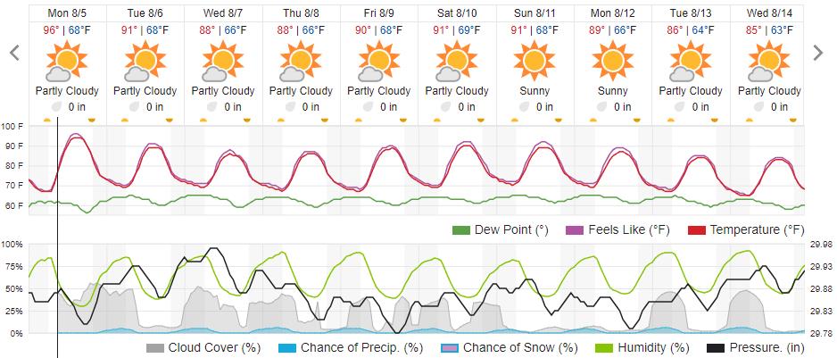 Original saved forecast, archive week 31 of 2024; open image to read dates and weather details