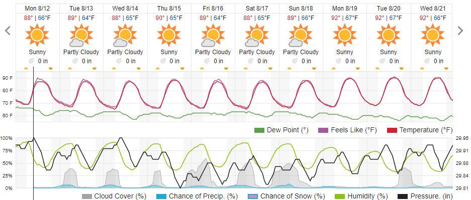 Original saved forecast, archive week 32 of 2024; open image to read dates and weather details