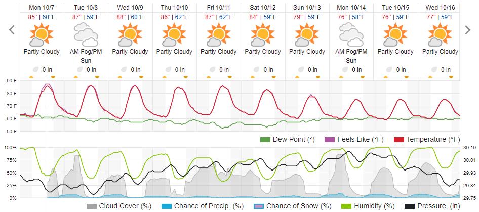 Original saved forecast, archive week 40 of 2024; open image to read dates and weather details