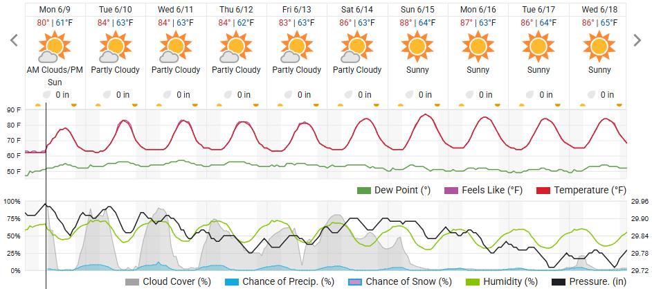 Original saved forecast, archive week 24 of 2025; open image to read dates and weather details